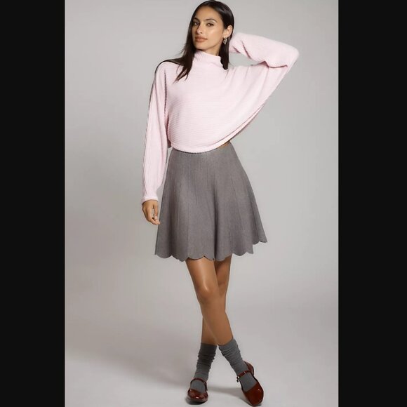 Anthropologie Pilcro Cozy Ribbed Turtleneck Batwing Pullover - Picture 2 of 7